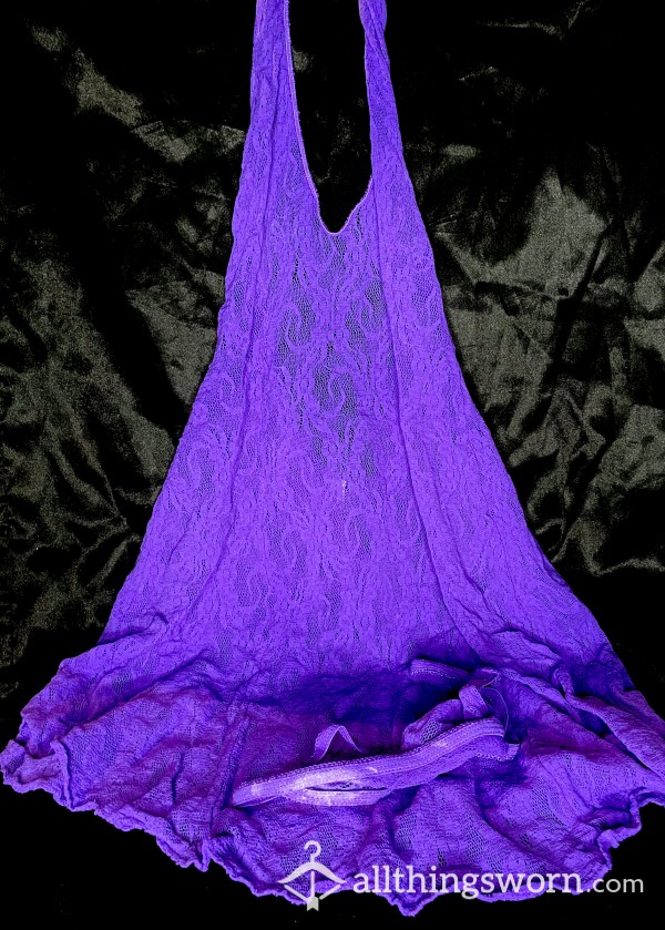 Bright Purple Chemise With Messy Panties