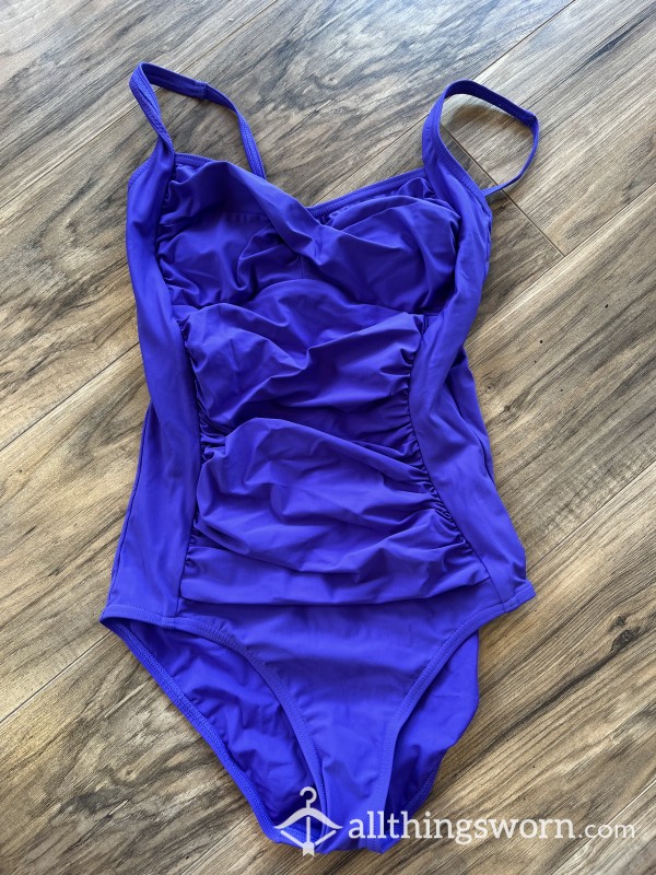 Bright Purple Gorgeous Curve-flattering Swimming Costume
