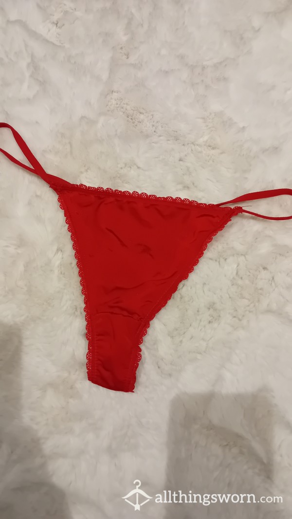 Bright Red Sexy G-String. Well Worn!
