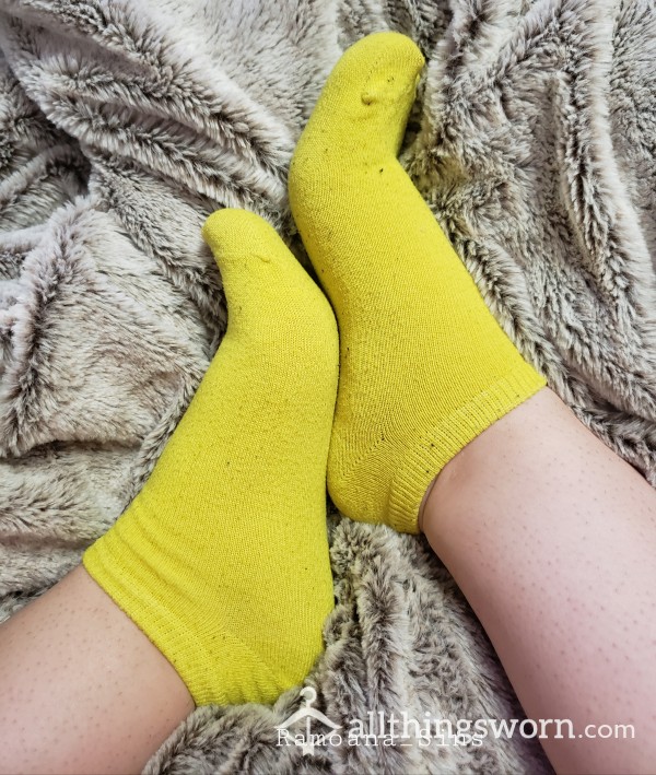 Bright Yellow Ankle Socks