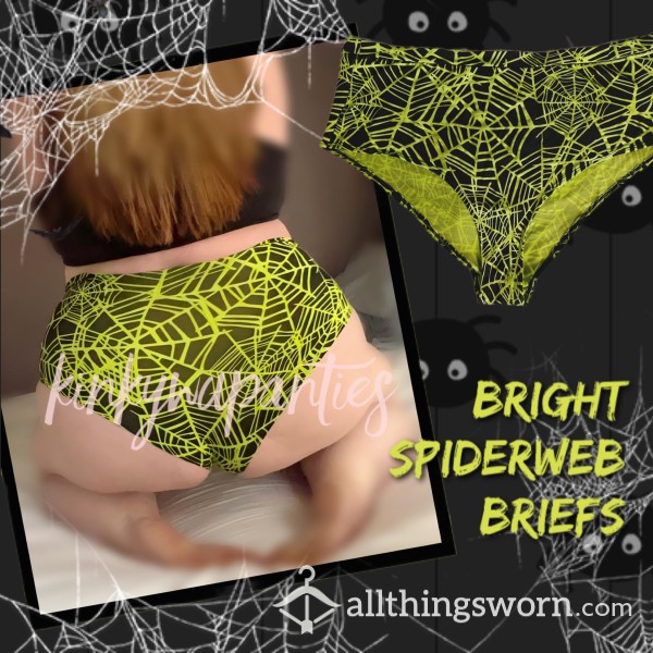 Bright Yellow/Green Spiderwebs 🕸️- Includes 48-hour Wear & U.S. Shipping