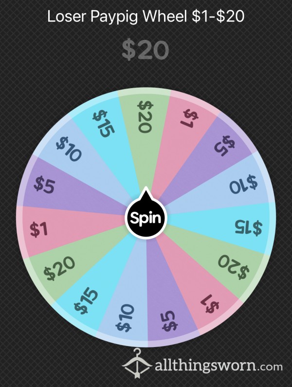 Broker Loser Paypig Wheel Findom $1-$20