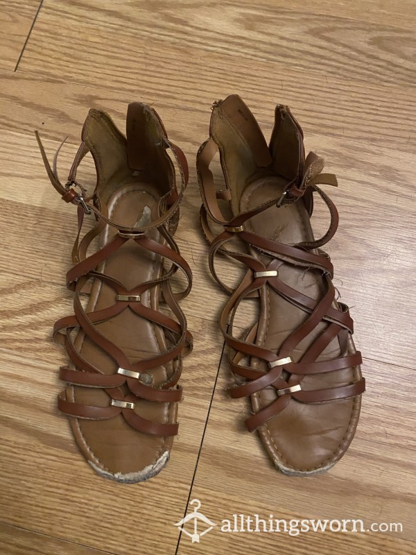 Brown, Smelly Worn Sandals