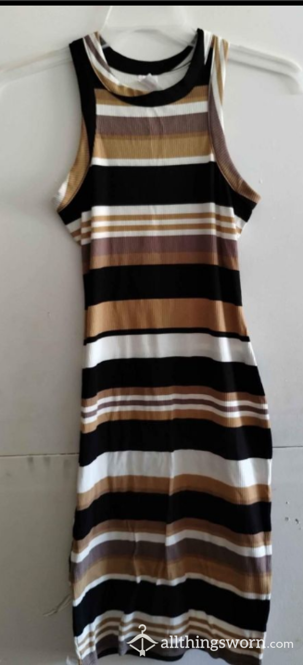 Brown Striped Dress