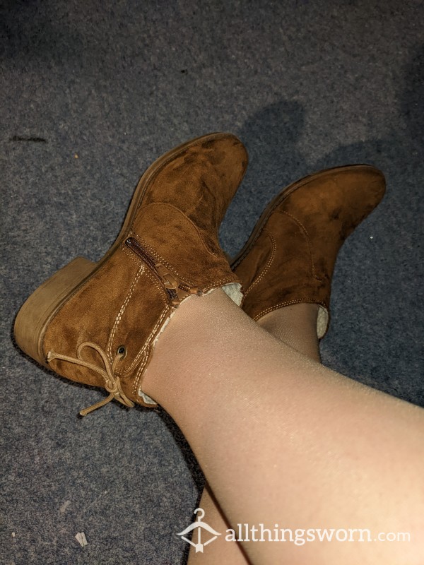 Brown Suede Dirty Boots