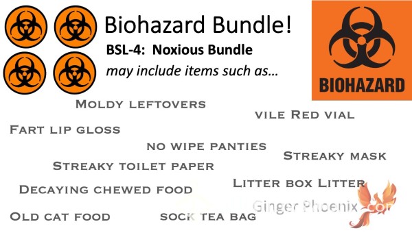BSL-4 Biohazard Bundle!!  Xx  Disgust Training, Cleaning Task, Or Surprise Care Package - You Must Take Out My Trash!  ;) Xx