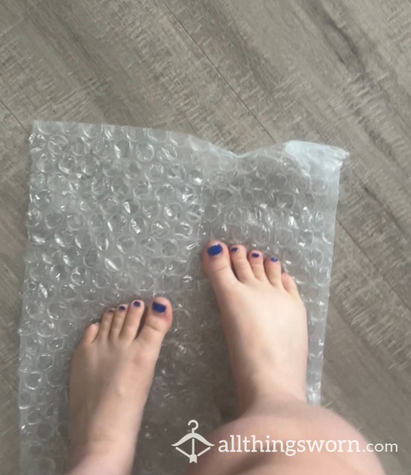 Bubble Wrap Popping With My Pretty Feet