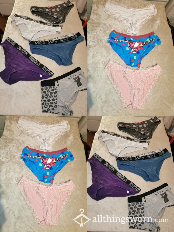 Bundle, Colourful Full Briefs, Comfy Knickers, Shorts, Knickers