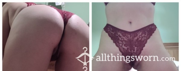 Burgundy Lace Knickers