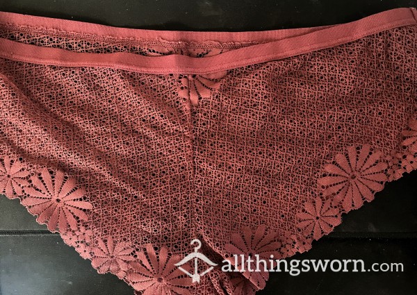Burgundy Lace Panties