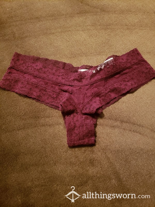 Burgundy Lace Panties