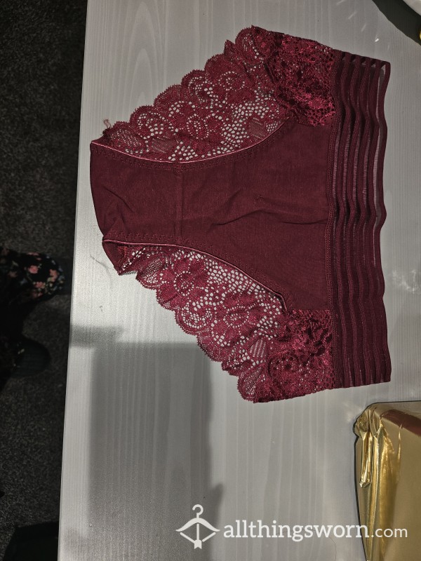 Burgundy Red Panties