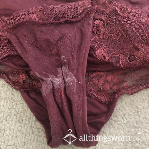 Burgundy Used Hipster Briefs