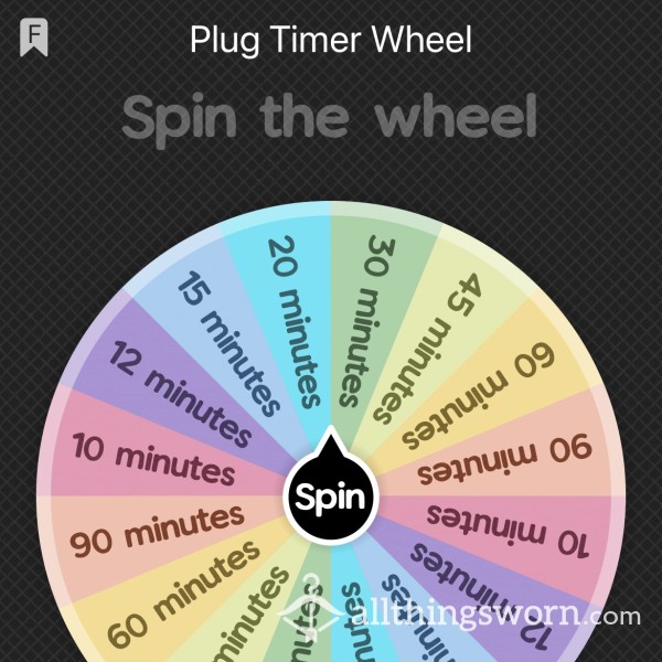 Butt Plug Timer Spin Wheel - PLUG INCLUDED