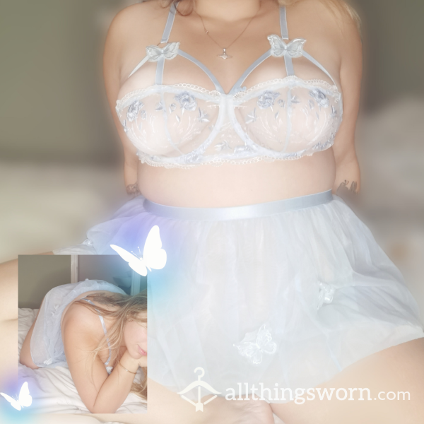 Butterfly TuTu Lingerie 🦋💖 Skirt And Bra Set