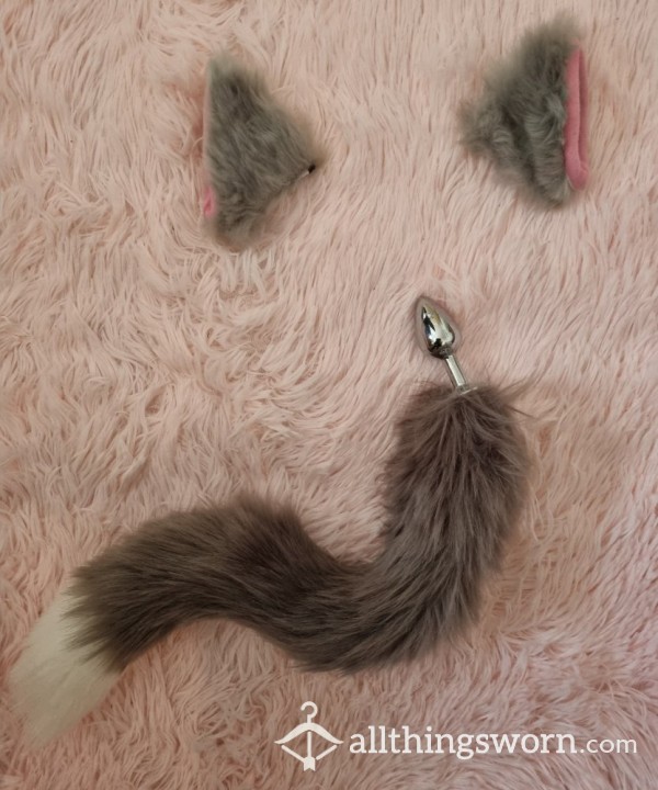 Buttplug With Cat Tail And Ears