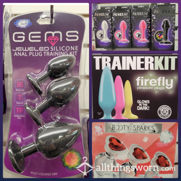 Buttplugs! Anal Toys, Glass, Glow In The Dark, Jewels!