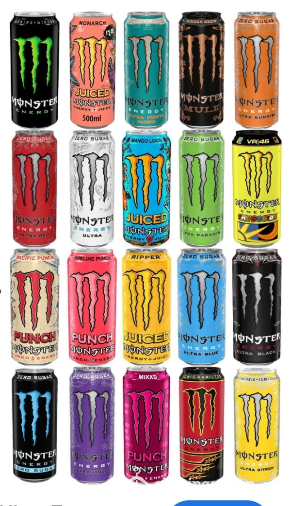 Buy Me A Monster! Some Times Coffee Just Won't Cut It.