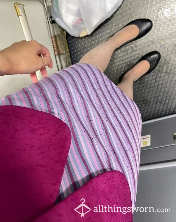 Cabin Crew Flight Attendant Used Grey Coffee Pantyhose Tights,Used Skirt