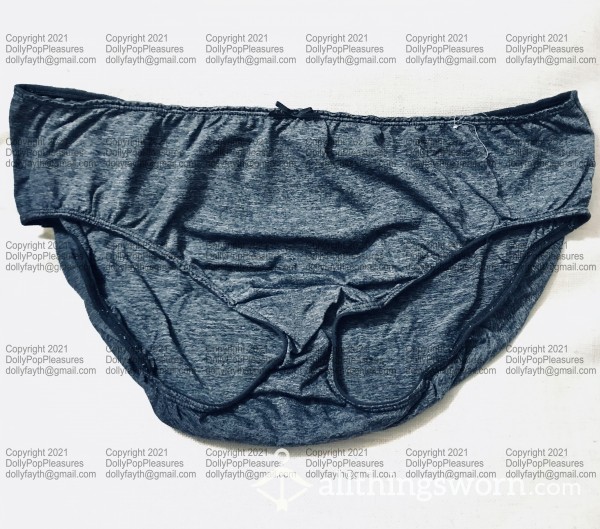 Cacique Full Back - Black/Grey Satin, Polyester - 5 Years Worn - Travel Nurse Panties