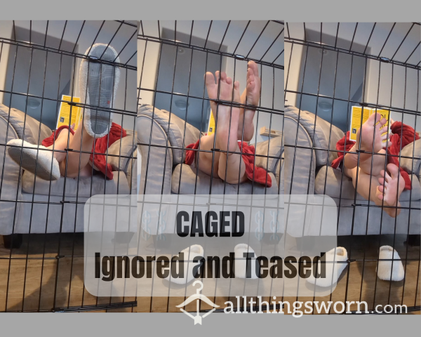 ⛓️ CAGED ⛓️ Ignore Video - Watch Me Read While My Feet Dangle In Your Face. 🎥 2:49
