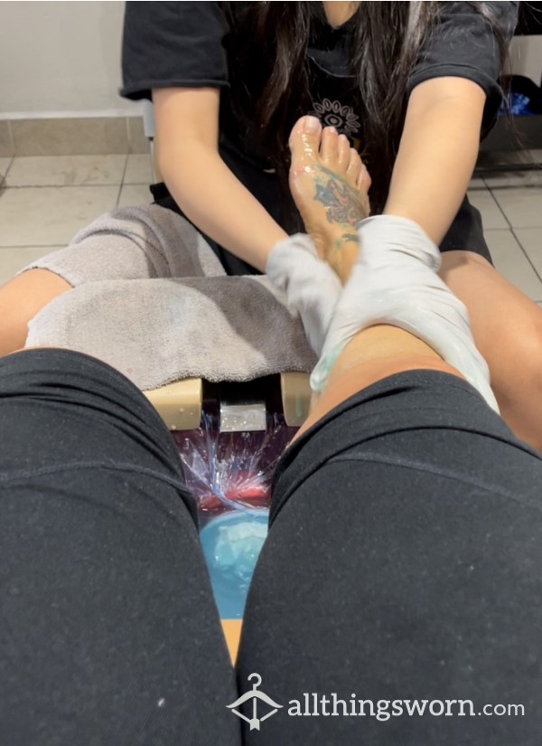 Calf And Foot Massage During Pedicure