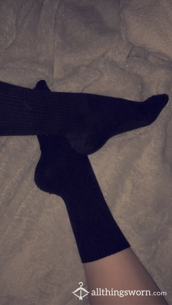 Calf Length Black Socks photo