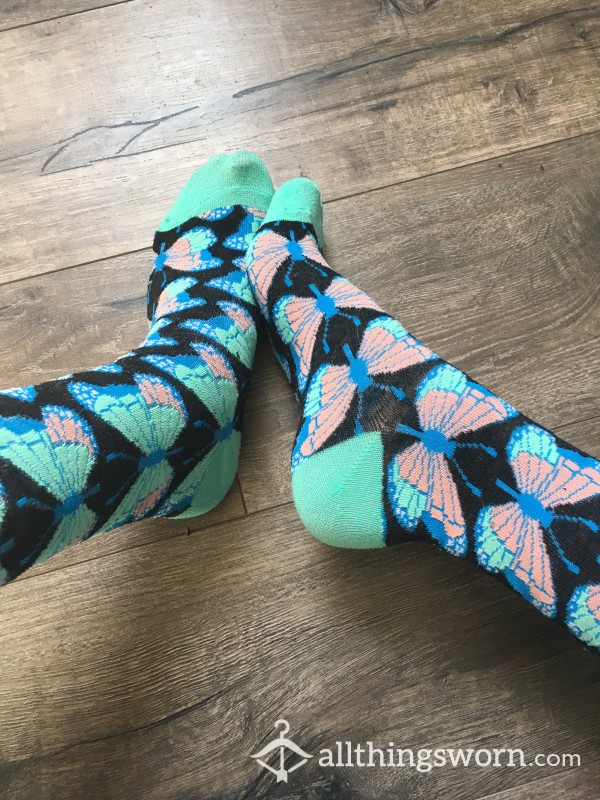 Calf Length Butterfly Socks