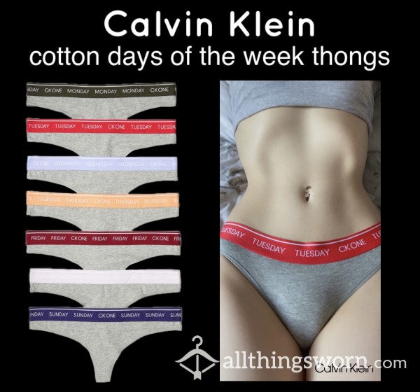 *reduced* Calvin Klein Days Of The Week Thong🗓