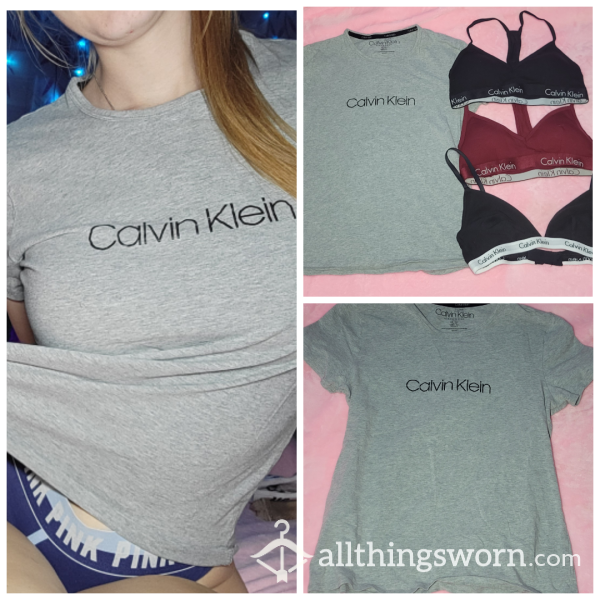Calvin Klein Sleep Shirt In Size Small To Be Worn 3 Days W Shipping Included - Bras Available To Add On photo