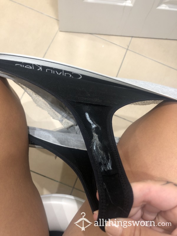 Calvin Klein Thong. Messy And Stinky