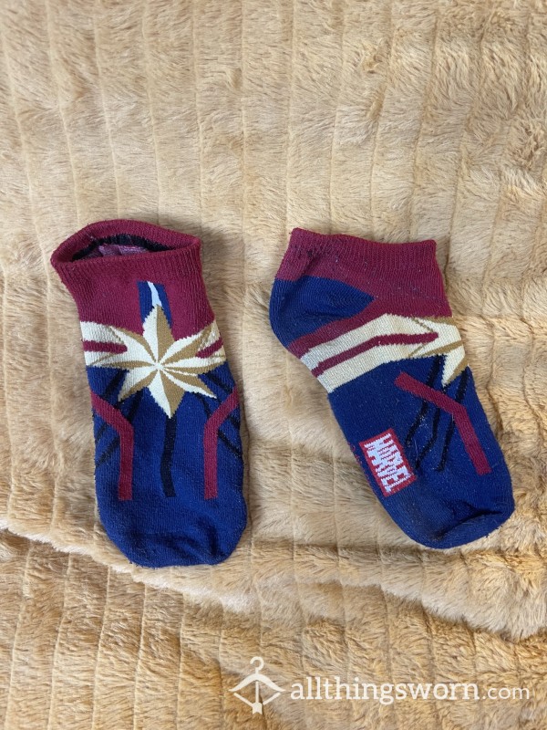 Captain Marvel Carol Danvers Disney Vacation Ankle Socks