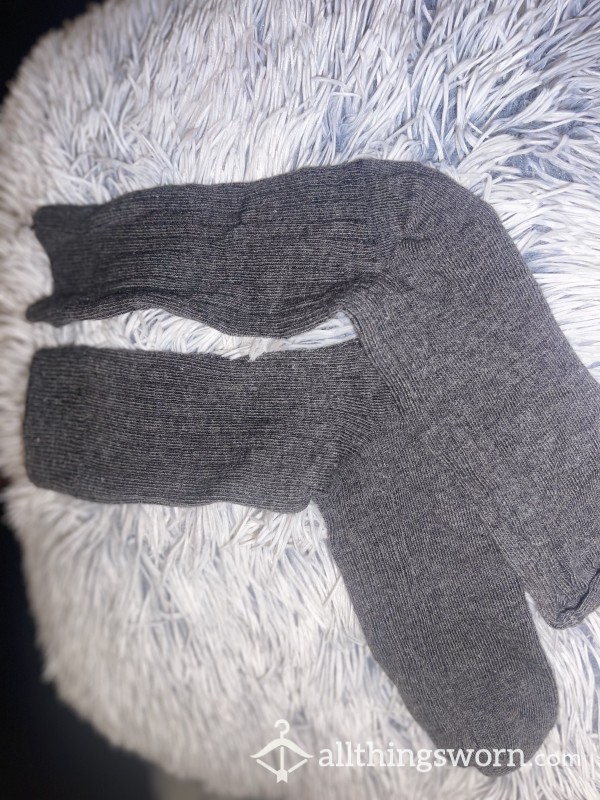 Charcoal Grey Long Socks