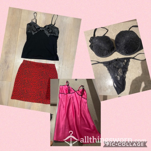 Charlottes Sexy Sissy Bundle. Day Outfit / Night Dress / Lingerie. Come And Smell Like Me
