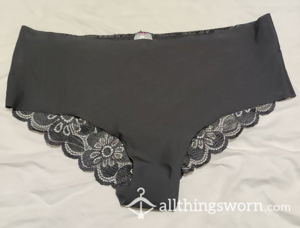 Cheeky Black Panty With Lace Backing, Hot N Tasty