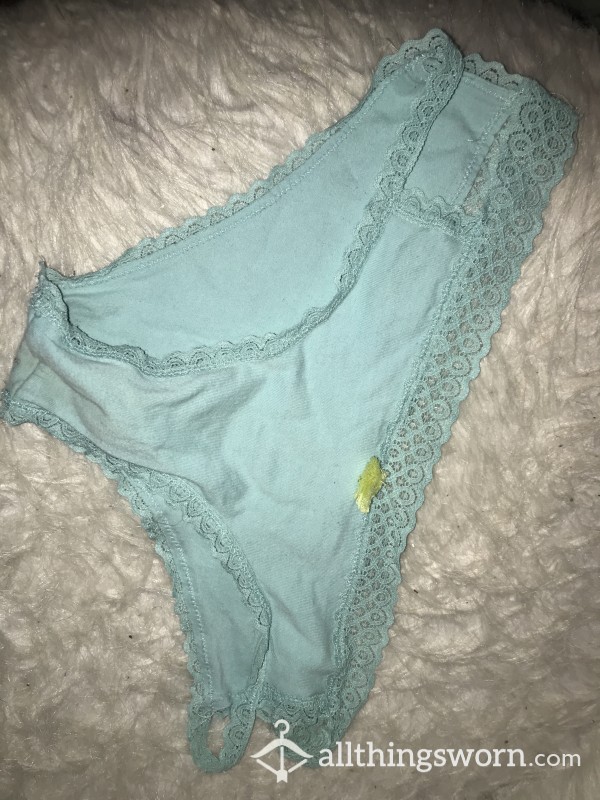 Cheeky Blue Cotton Panties With Yellow Tassel (Does Not Fit)