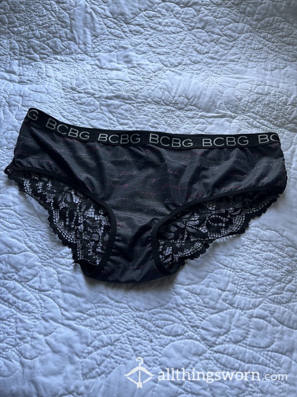 Cheeky Black Lace Panties With Flirty Sayings