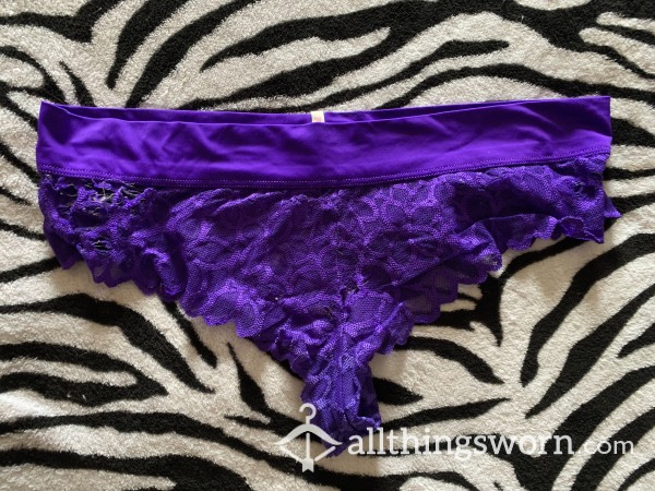 Cheeky Purple Lace Panties