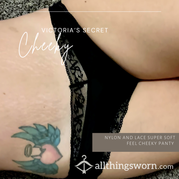 Cheeky Victoria’s Secret Black Nylon Panty 🖤🖤