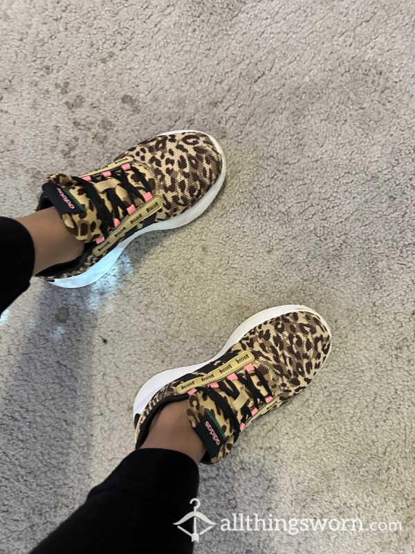 Cheetah Print Adidas Shoes
