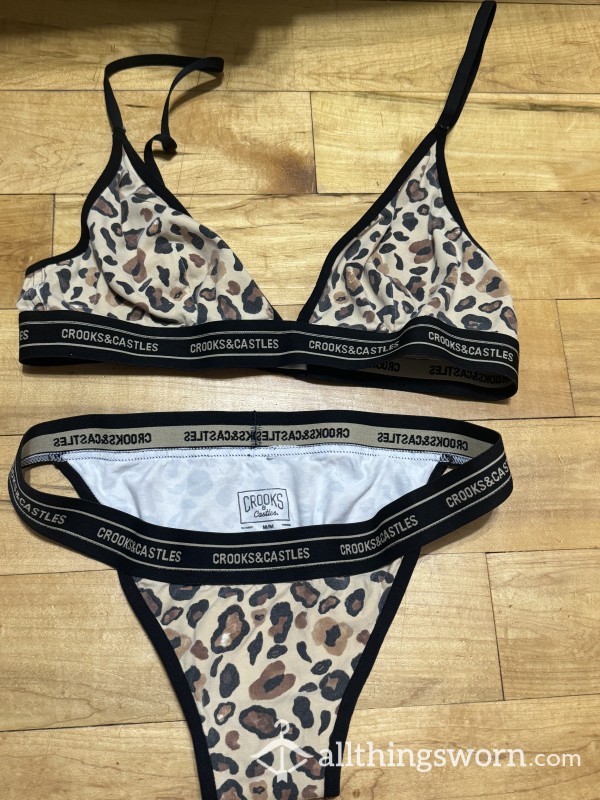 Cheetah Print Bra And Panties Set🐆🖤