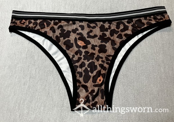 Cheetah Print Cheeky! Size M *stained