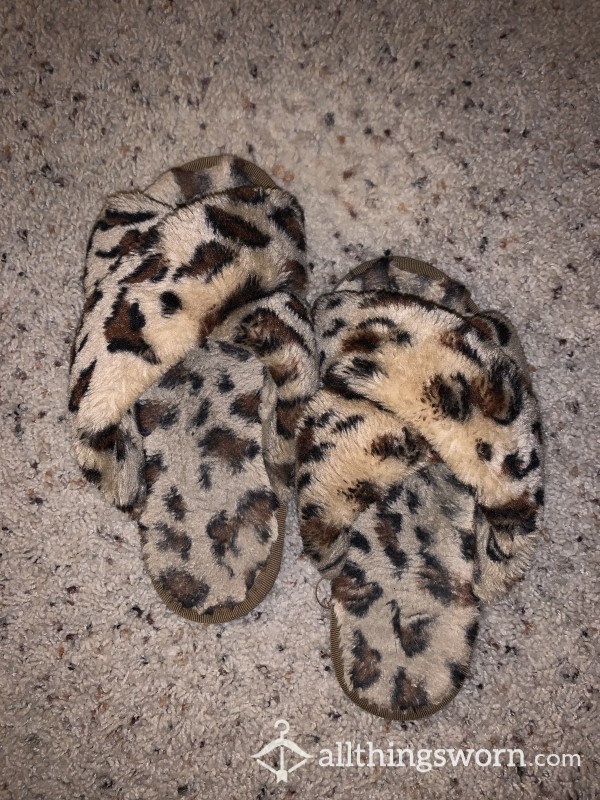 Cheetah Print House Shoes 😍
