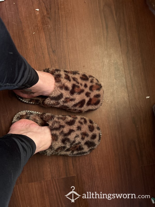 Cheetah Print Smelly Slippers