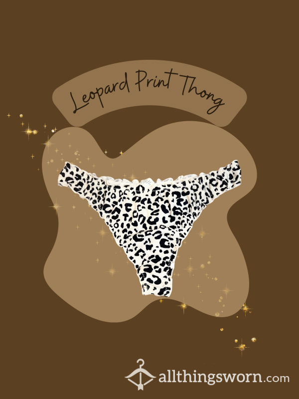 Cheetah Print Thong