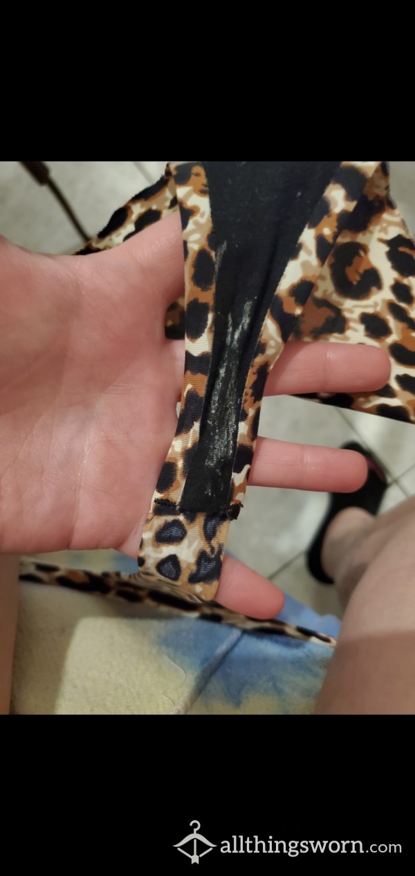Cheetah Print Thongs