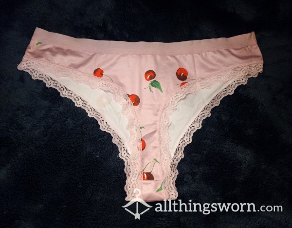 Cherry Satin Cheeky Panties 🍒