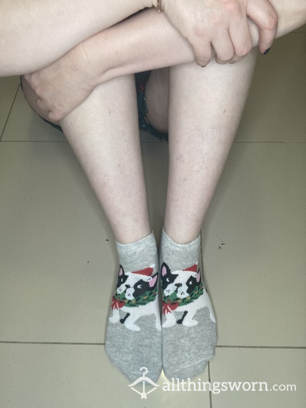 Christmas Puppy Ankle Socks