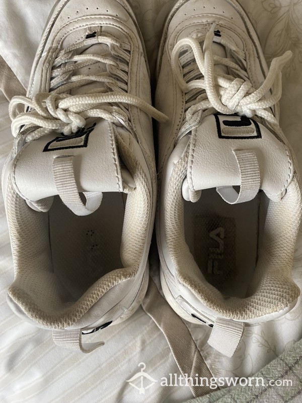 Chunky White Old Trainers