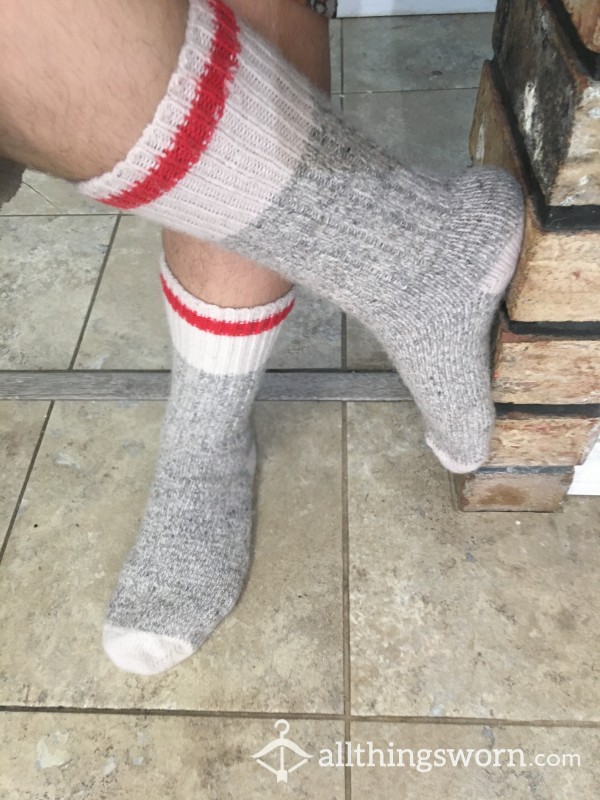 Classic Grey, Wool Blend Calf Socks With 2 Days Wear!
